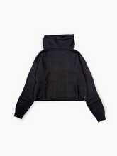 Black Ribbed Turtleneck Sweater -  | dBlank