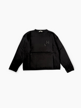 Maglia Nera Paricollo Con Stampa Flock - Nero | dBlank