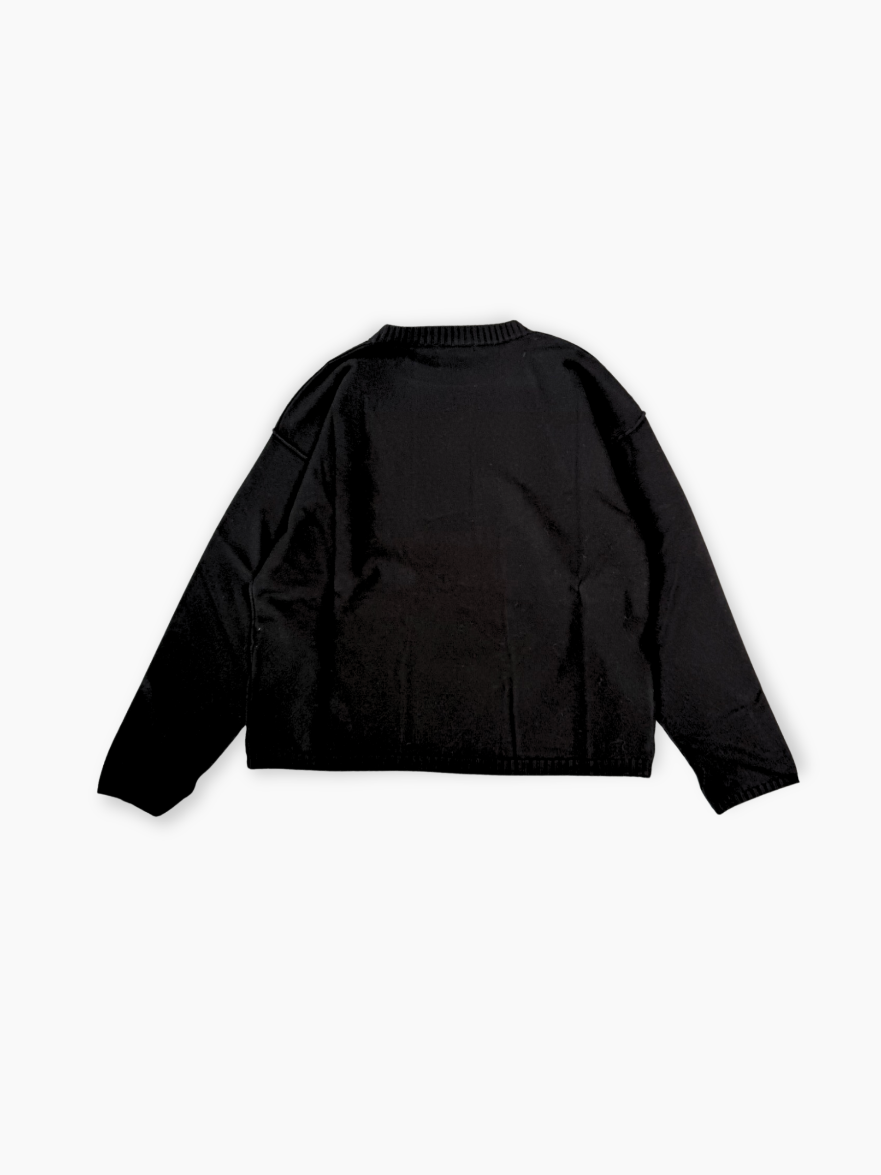 Maglia nera Hinnominate con stampa flock tono su tono e girocollo