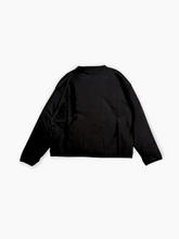 Maglia Nera Paricollo Con Stampa Flock - Nero | dBlank