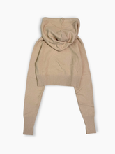Hazelnut Short Sweater With Hood -  | dBlank