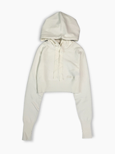 White Short Sleeve T-Shirt With Hood -  | dBlank