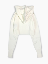 White Short Sleeve T-Shirt With Hood -  | dBlank