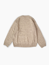 Crew Neck Sweater With Hazelnut Label -  | dBlank