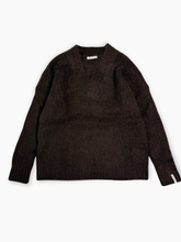 Dark Brown Mohair V-Neck Sweater -  | dBlank