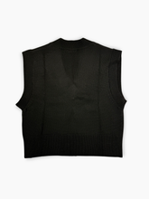 Black Sleeveless V-Neck Sweater -  | dBlank