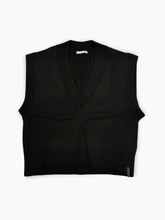 Black Sleeveless V-Neck Sweater -  | dBlank