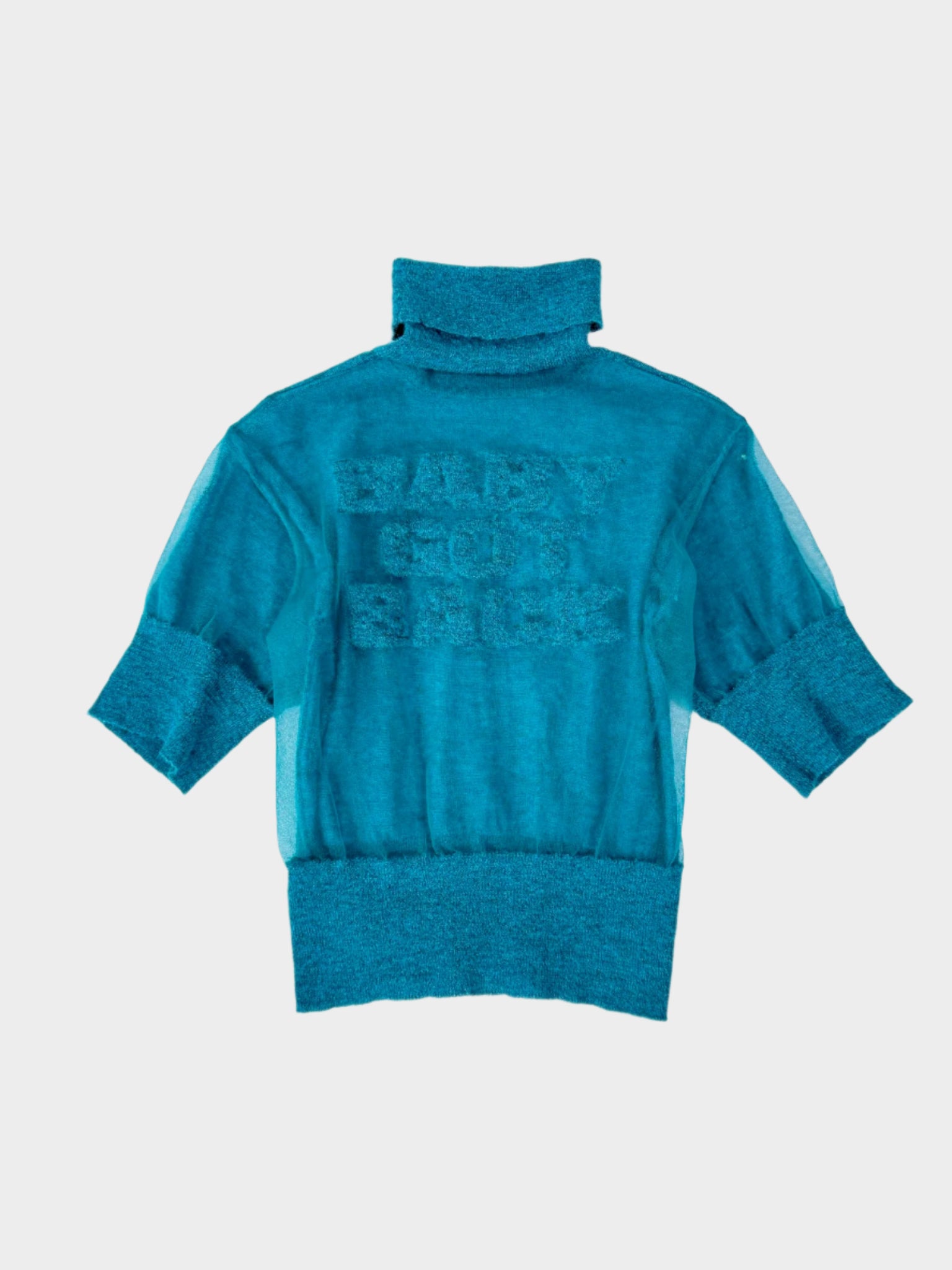 Green Baby Got Back Turtleneck Sweater