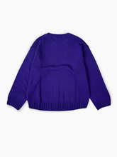 Purple Crew Neck Sweater With Label -  | dBlank