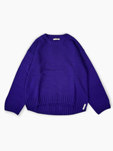 Purple Crew Neck Sweater With Label -  | dBlank