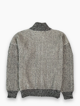 Ribbed Low Logo Full Zip Cardigan - Grigio | Qlhype