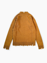 Maglione Distressed Marrone In Misto Lana - Marrone | dBlank