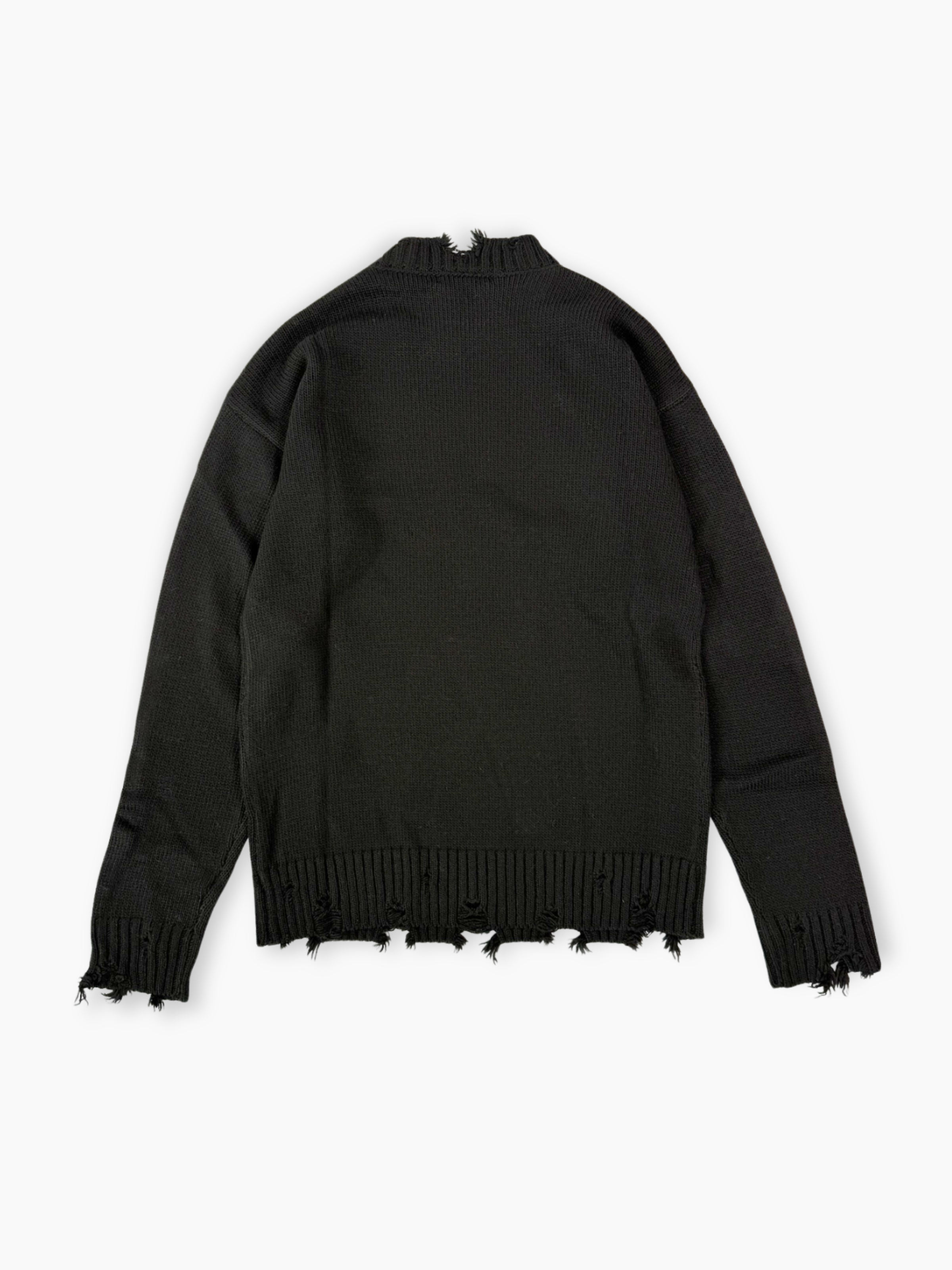 Maglione nero Hinnominate in misto lana con effetto distressed vista posteriore