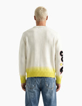 White Sweater With Snake Embroidery -  | Qlhype