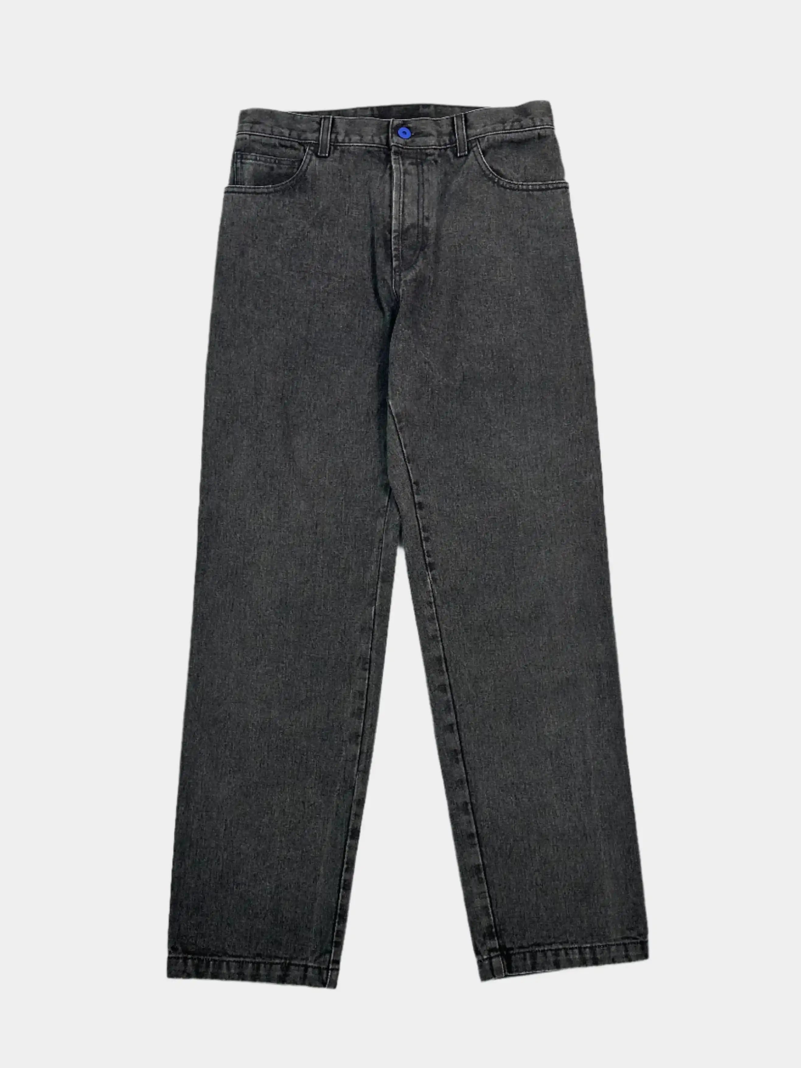 jeans neri dritti, denim stone wash, jeans Marcelo Burlon, pantaloni urban uomo, jeans Qlhype