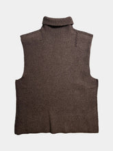 Maglione Gilet Marrone In Lana Vergine Con Cucitura A Vista -  | dBlank