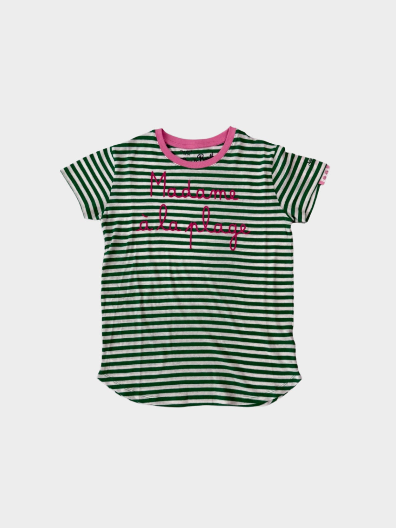 T-shirt MC2 Saint Barth fronte con scritta Madame à la plage