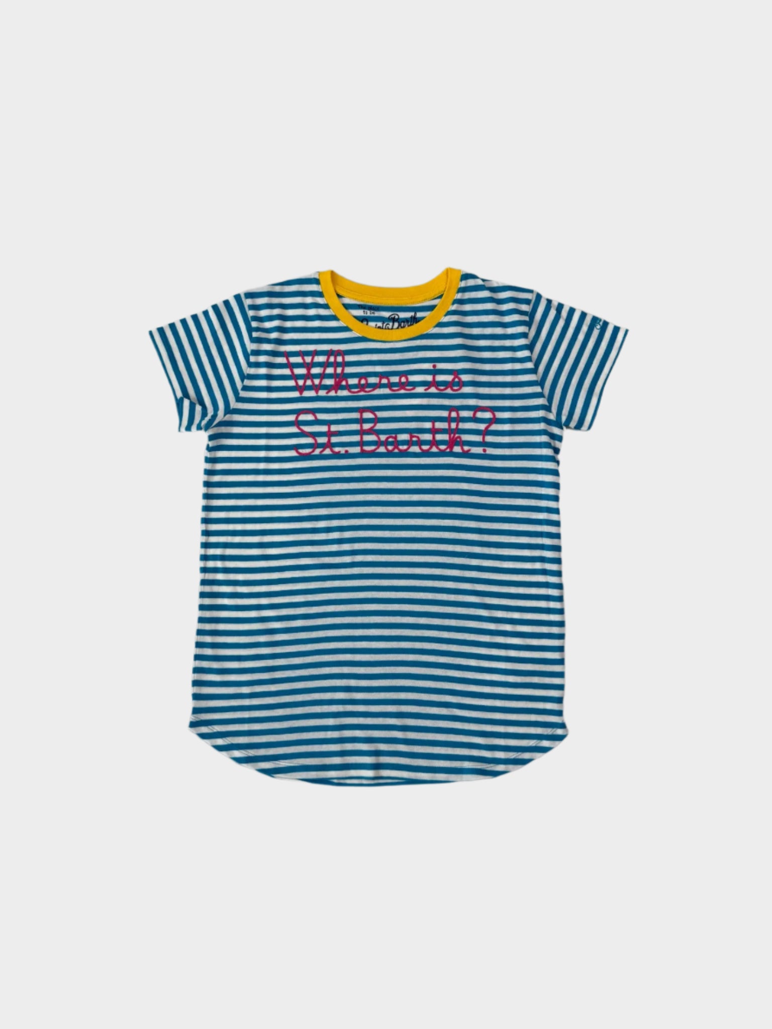  T-shirt MC2 Saint Barth fronte con scritta Madame à la plage