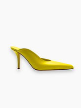 Mules Gialle In Pelle Con Tacco - Giallo | dBlank
