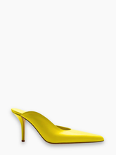 Mules Gialle In Pelle Con Tacco - Giallo | Qlhype