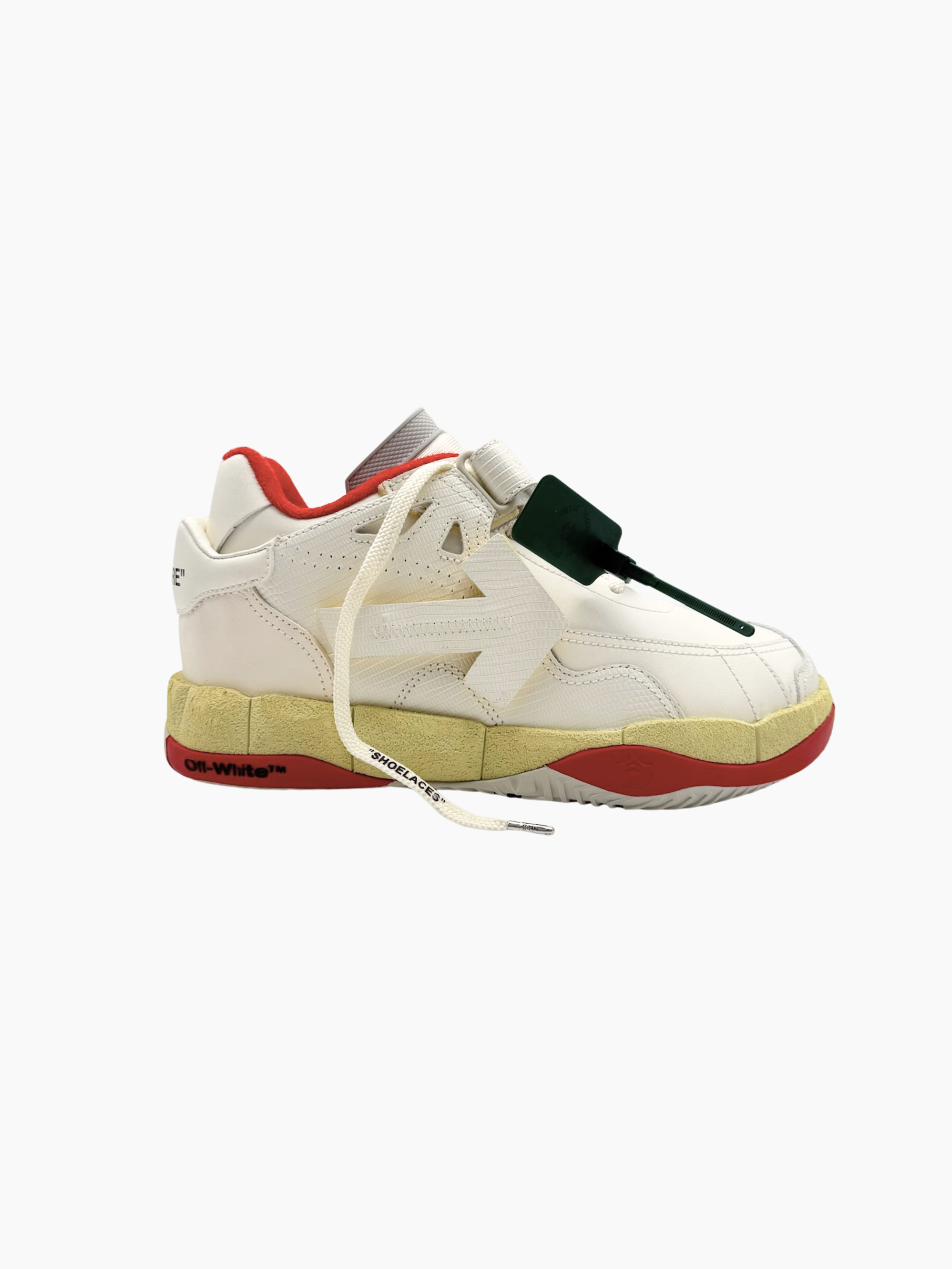 Sneakers Off-White Puzzle Couture bianche vista laterale