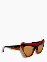 Orange and Red Glasses with Two-Tone Frame -  | Qlhype