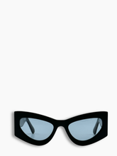 Occhiali Cat-Eye Neri Lenti Azzurre -  | dBlank