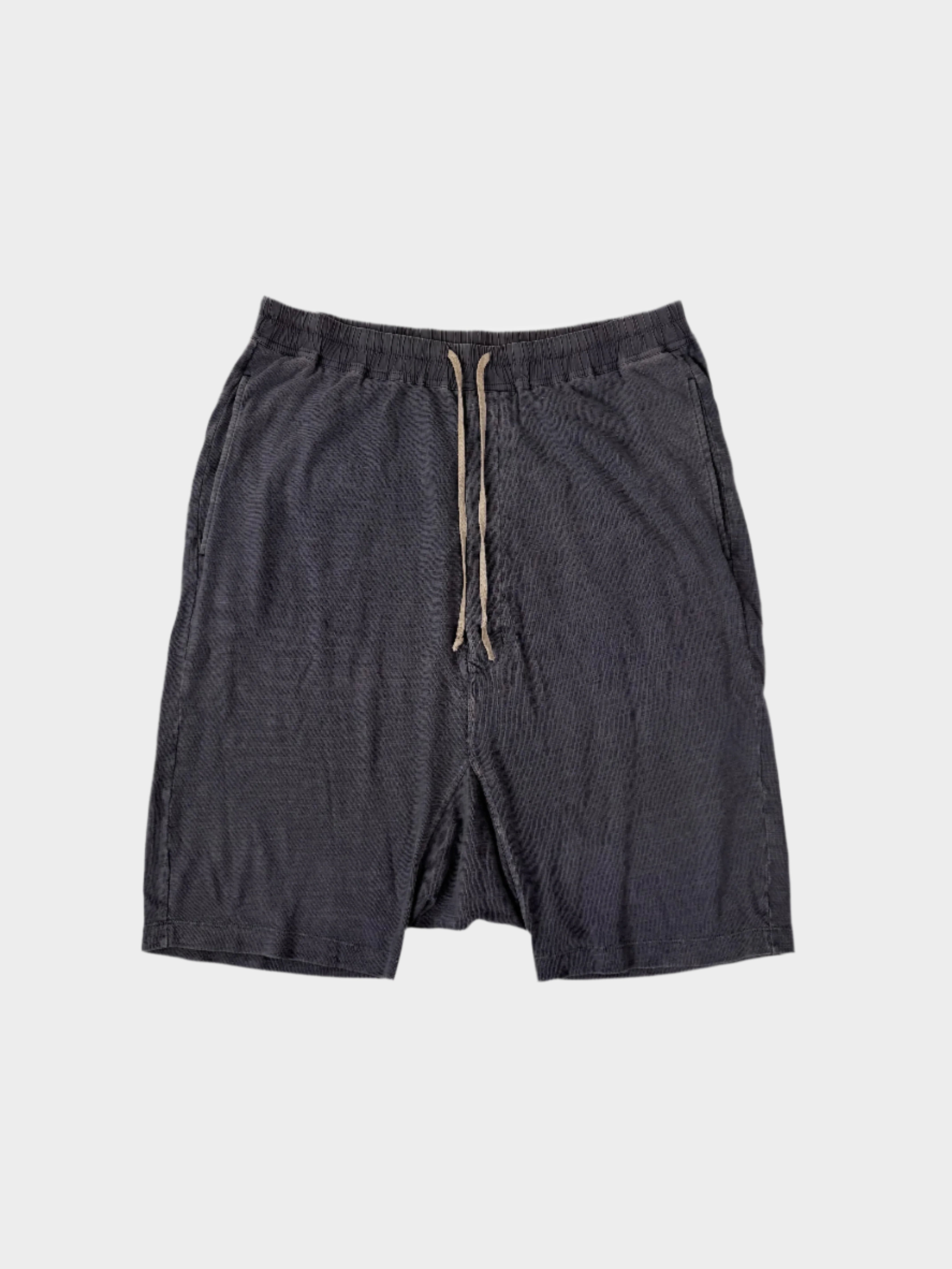 pantaloncini Rick Owens, shorts cotone uomo, pantaloncini grigi, moda streetwear, look casual uomo

