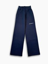 Straight Blue Trousers in Printed Fleece -  | dBlank