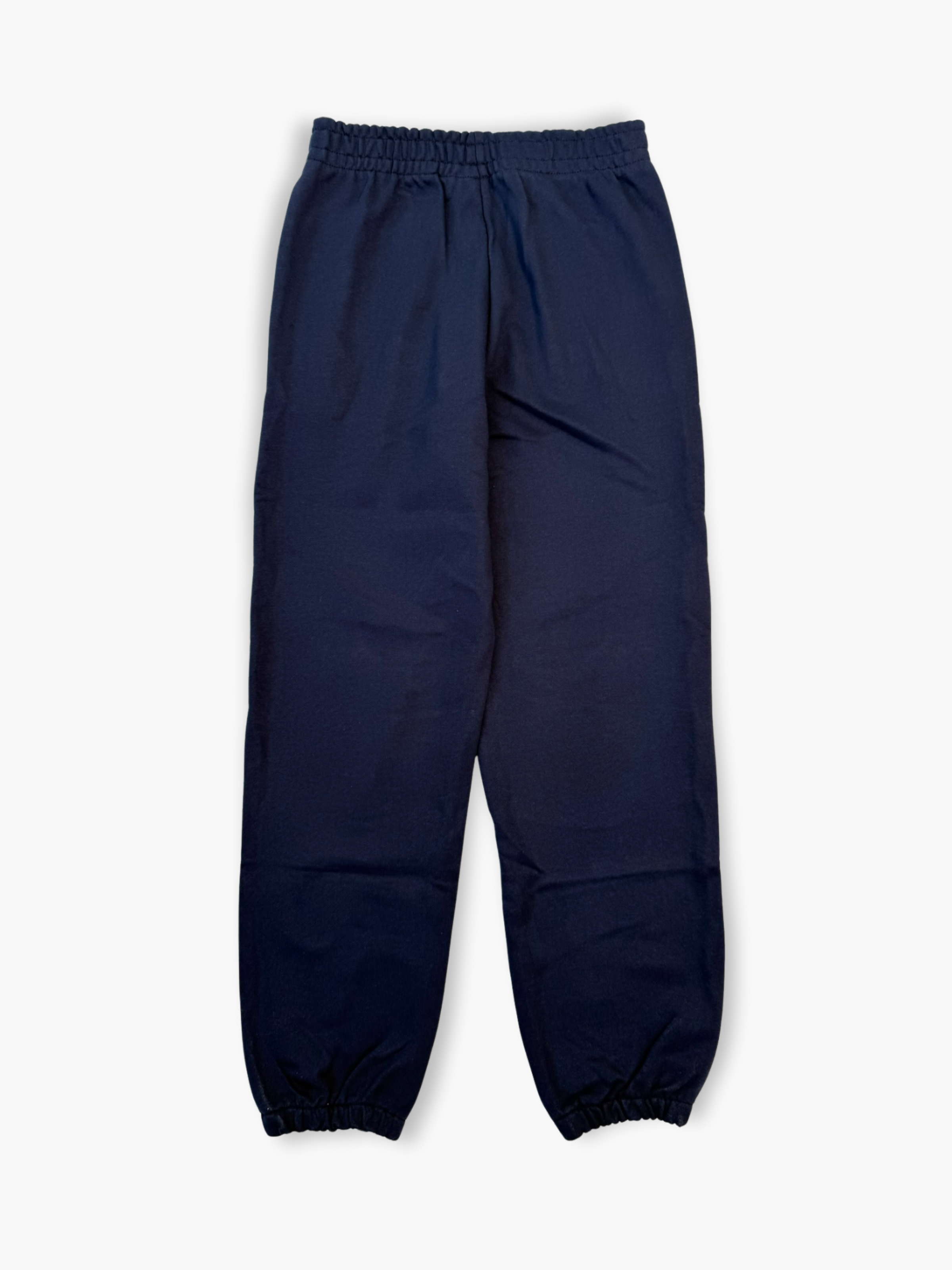 Pantalone Hinnominate blu in cotone con stampa verticale in flock tono su tono