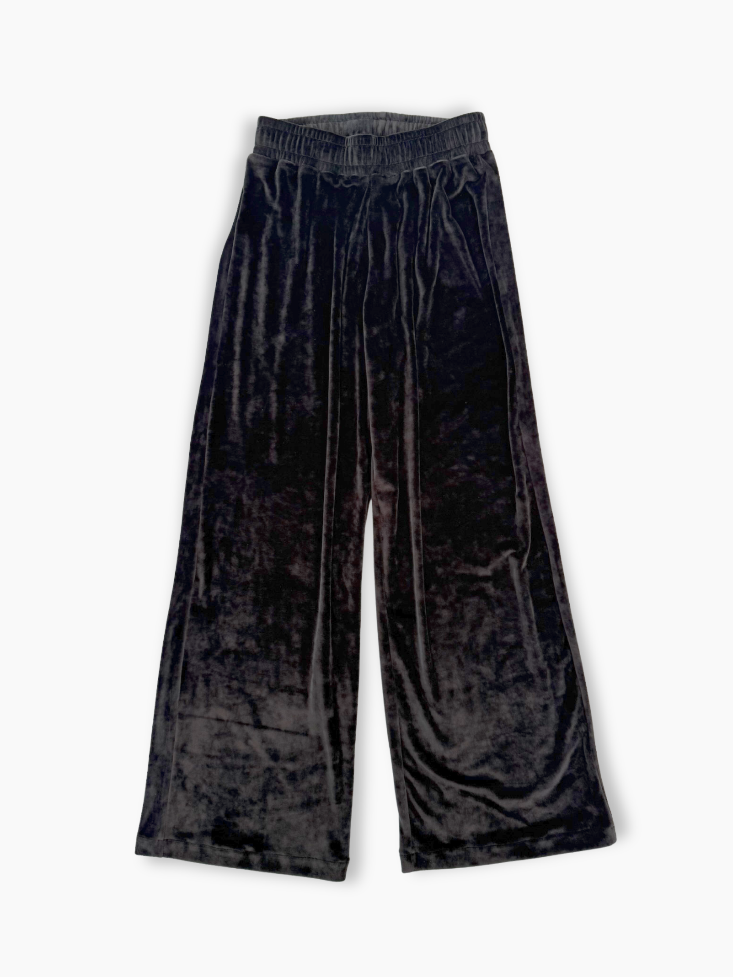 Pantalone dritto in ciniglia nero Hinnominate con vita elasticizzata