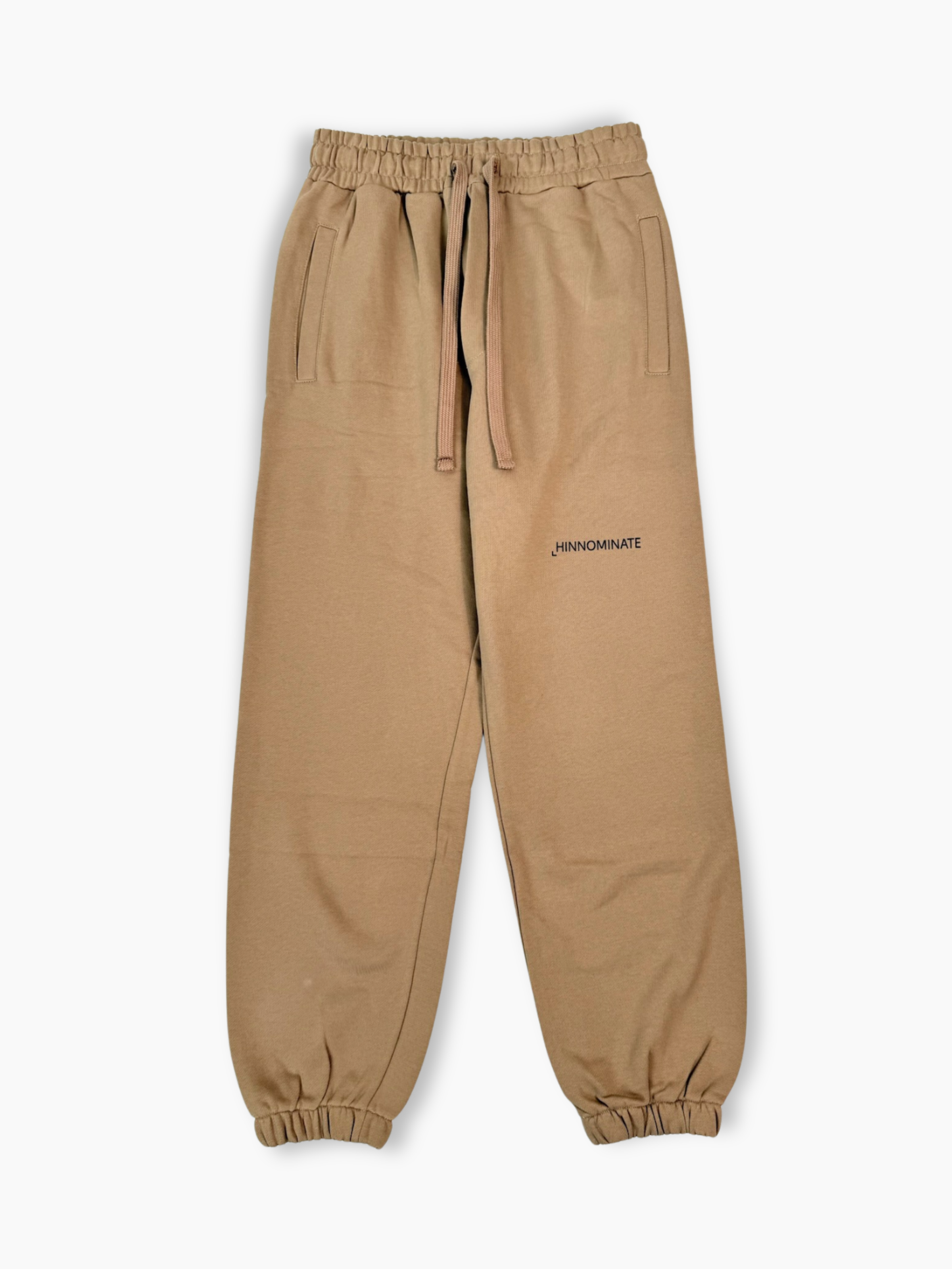 Pantalone in felpa tortora Hinnominate con elastico al fondo e logo tono su tono