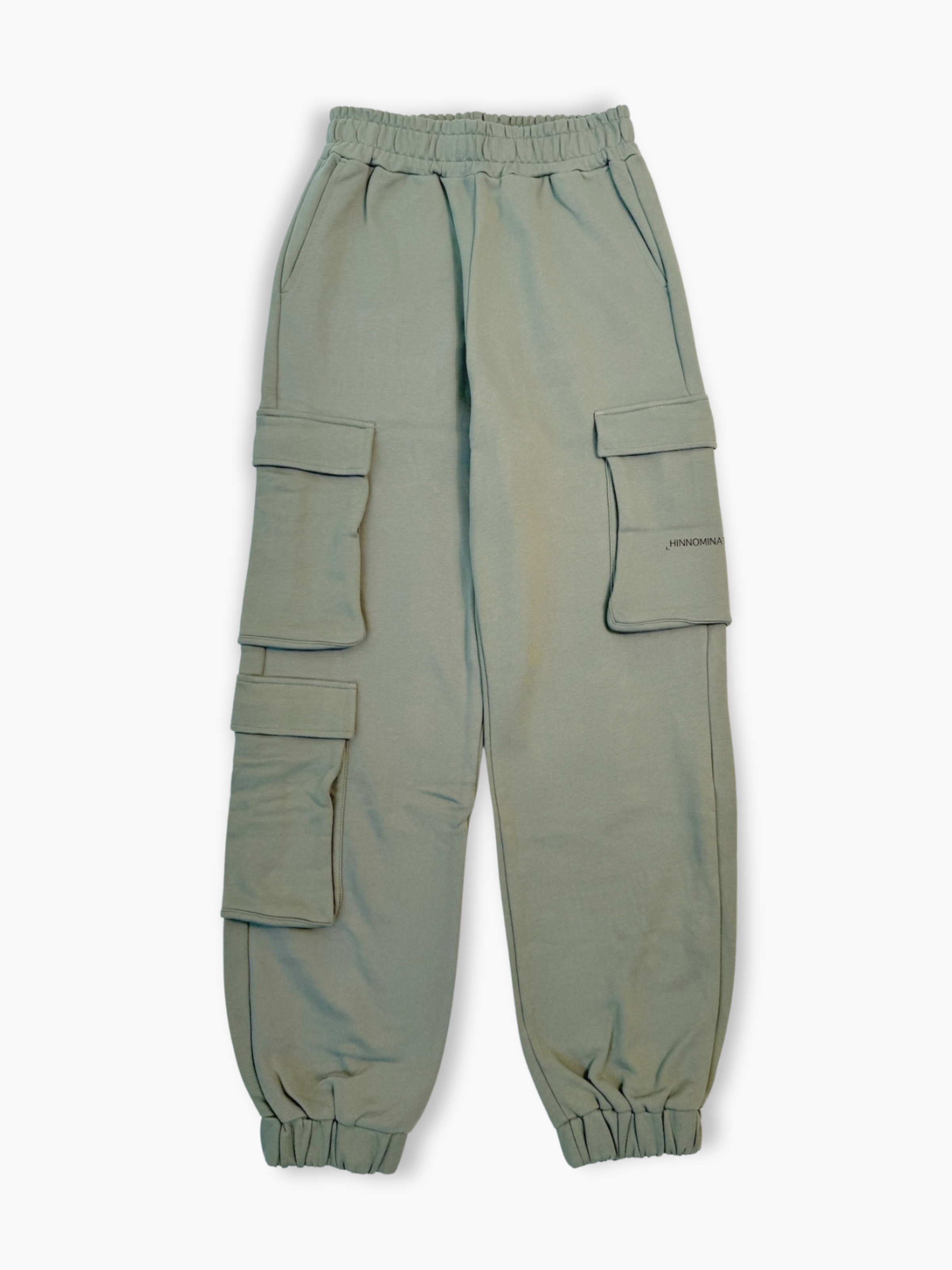 Pantalone Hinnominate verde in felpa con tasconi laterali vista frontale