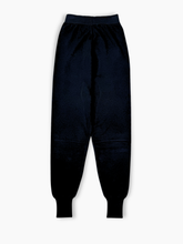 Blue Knitted Trousers with Embroidery -  | dBlank