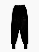 Black Knitted Trousers with Embroidery -  | dBlank