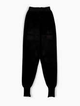 Black Knitted Trousers with Embroidery -  | dBlank
