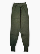 Green Knitted Trousers with Embroidery -  | dBlank