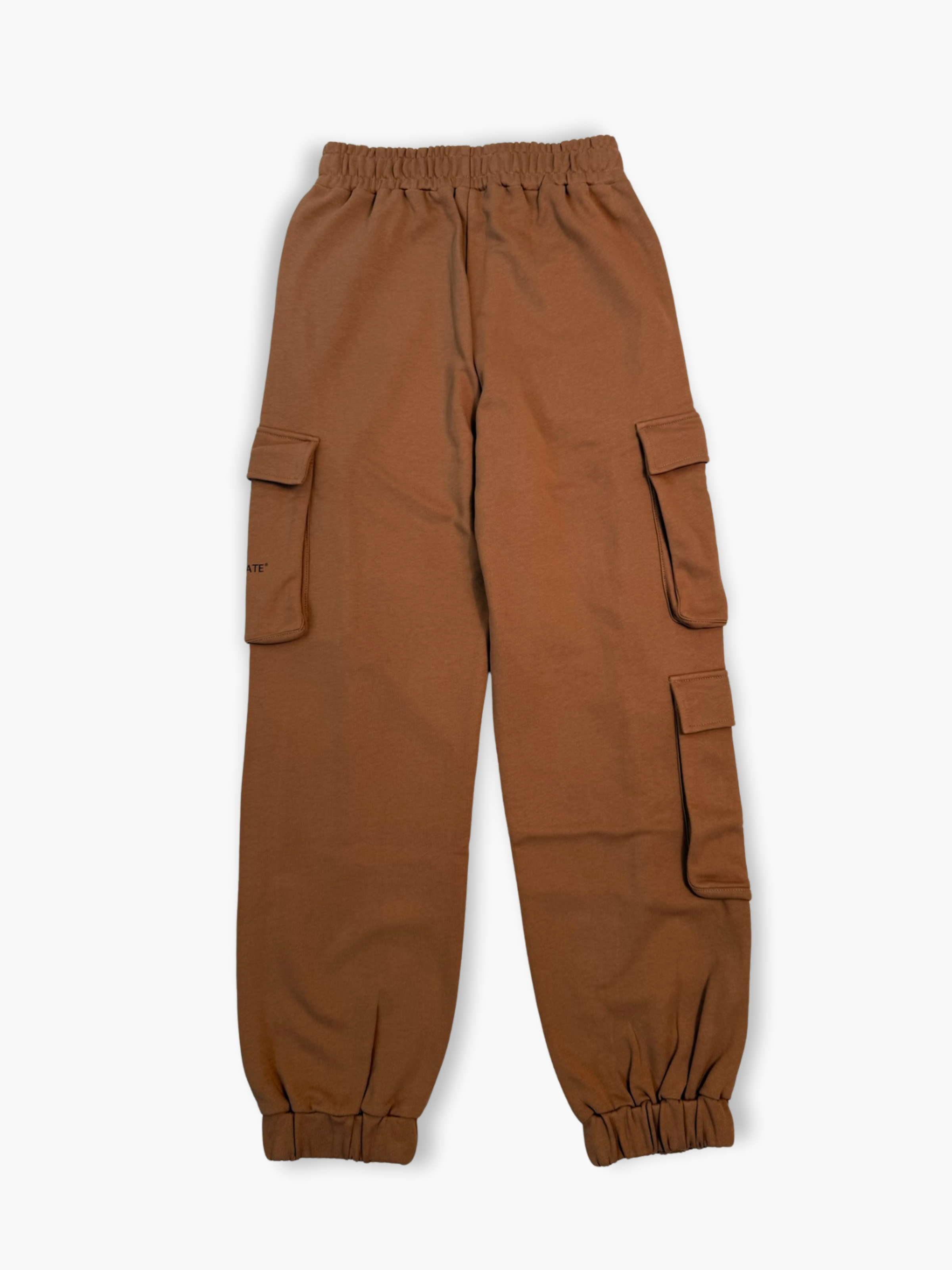 Pantalone marrone Hinnominate con tasconi laterali in stile cargo e fondo elasticizzato