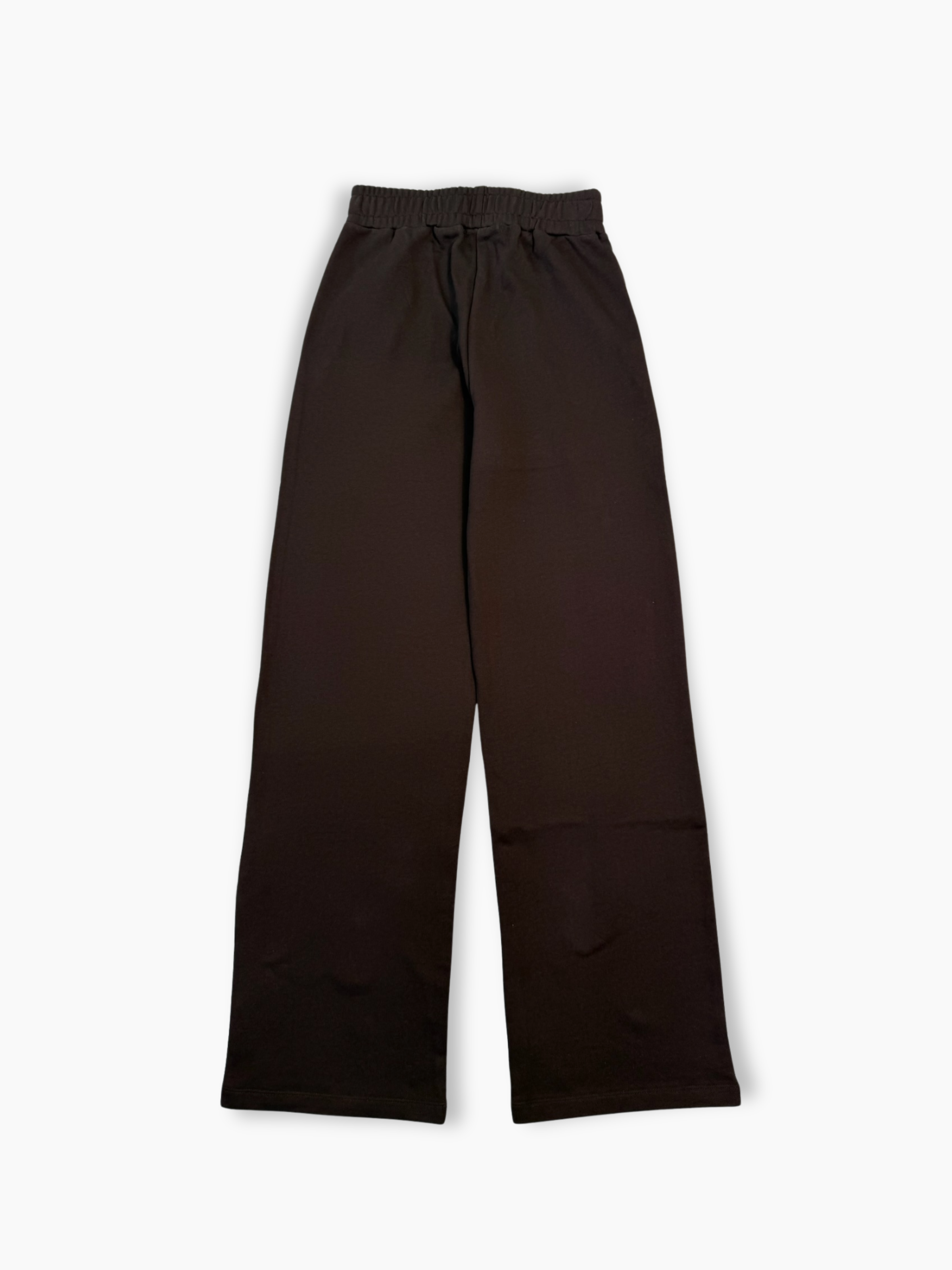 Pantalone Hinnominate marrone da donna in cotone con taglio dritto e vita elasticizzata