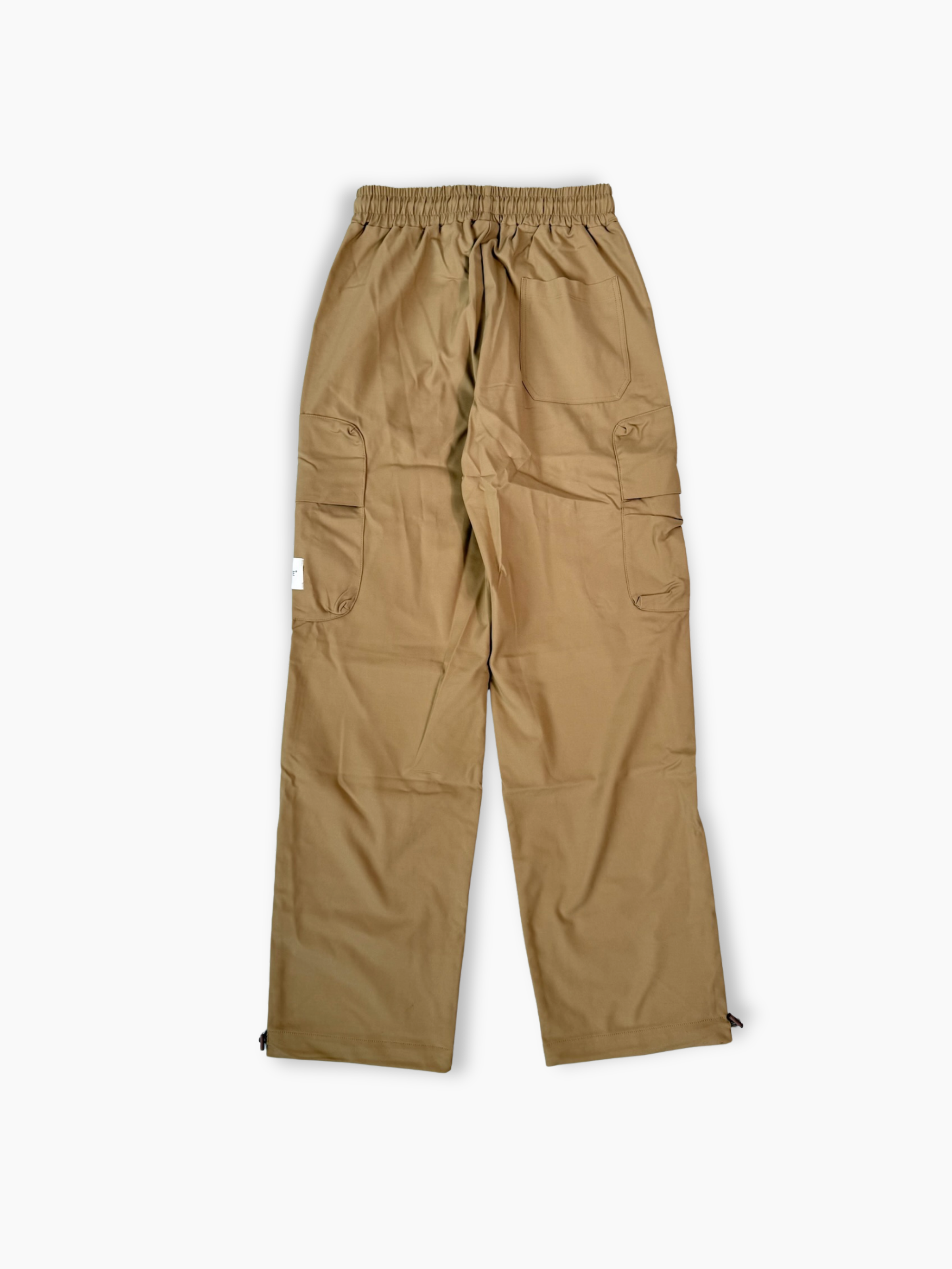 Pantalone marrone Hinnominate in nylon con coulisse e fondo elasticizzato
