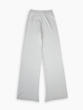 Off White Palazzo Pants in Wavy Rib -  | dBlank