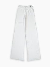 Off White Palazzo Pants in Wavy Rib -  | dBlank