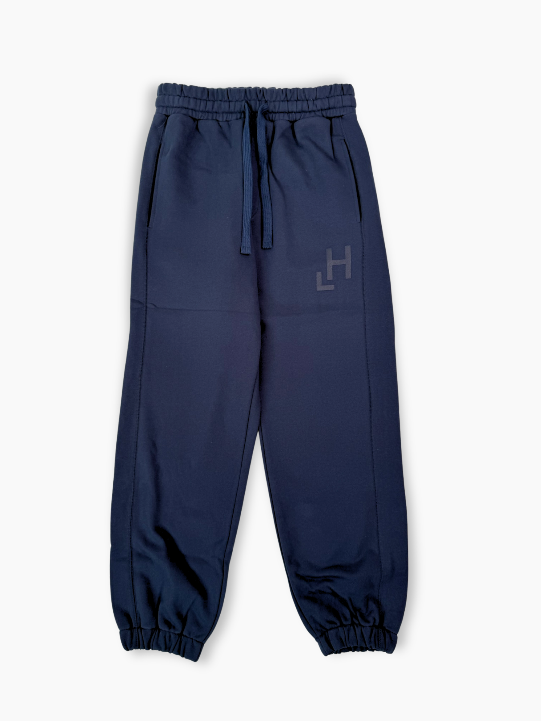 Pantaloni in felpa Hinnominate blu con doppie cuciture e logo tono su tono