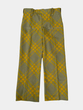 Yellow Checked Pants With Zip -  | dBlank