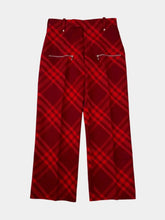 Red Checked Pants With Zip -  | dBlank