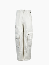 Pantaloni Linen Cargo - Bianco | Qlhype