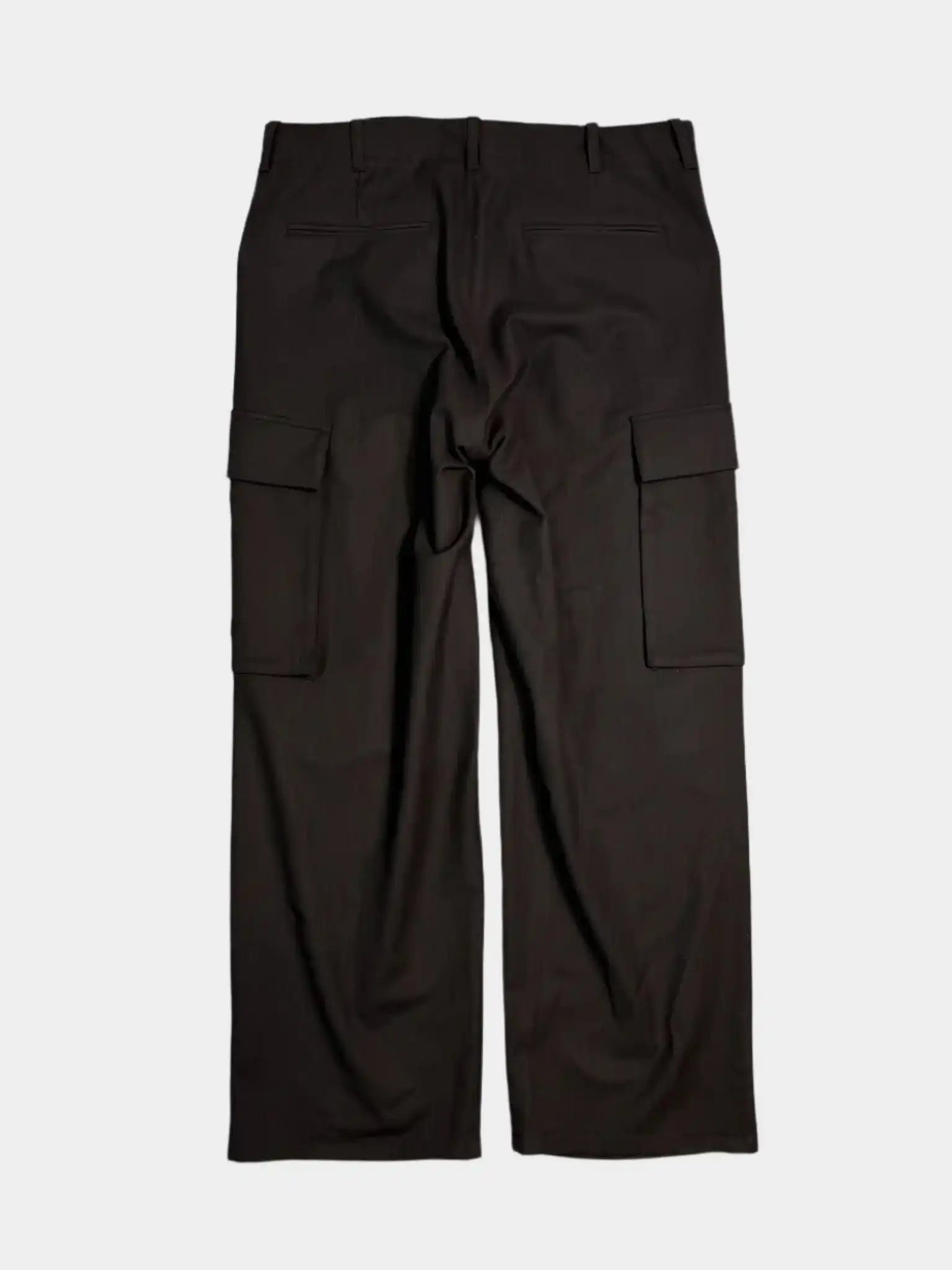 Pantaloni Cargo In Lana Gessata