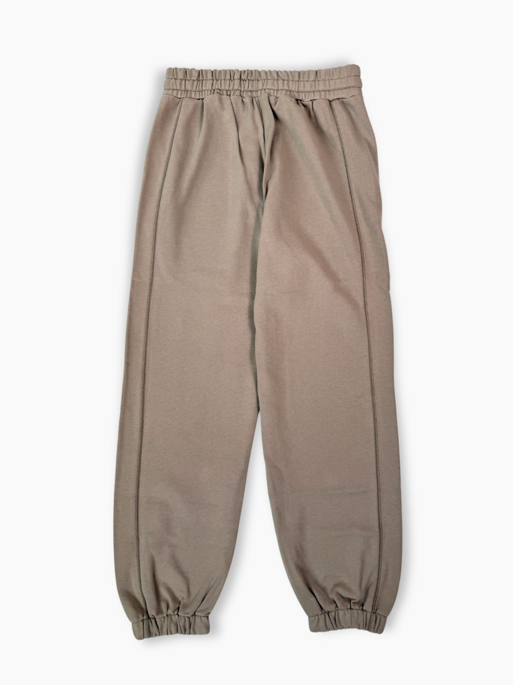 Pantaloni in felpa Hinnominate fango con doppie cuciture e logo stampato tono su tono