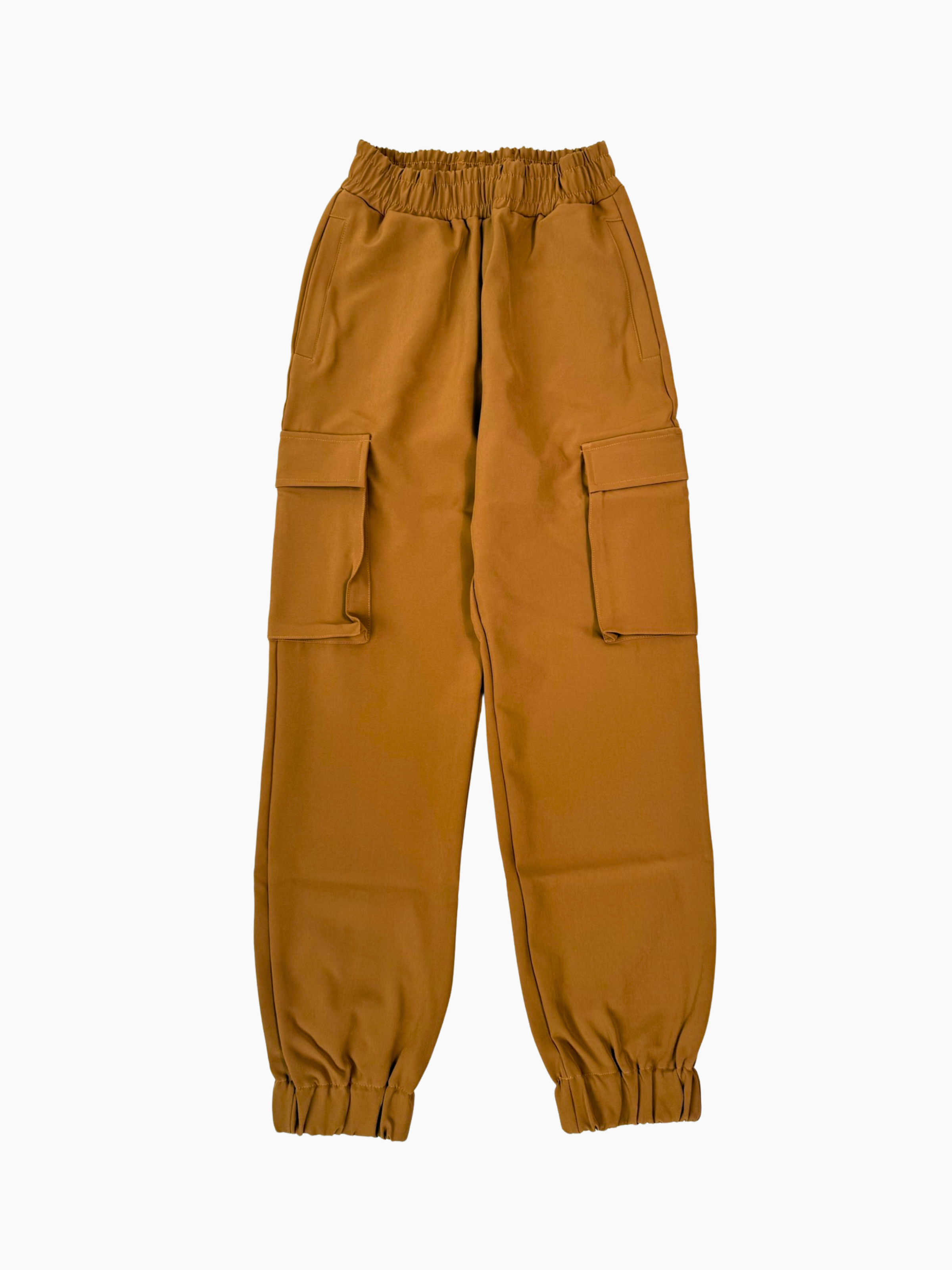 Pantaloni marroni Hinnominate in tessuto tecnico visti da dietro