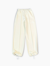 Cream Satin Fabric Drawstring Trousers -  | dBlank